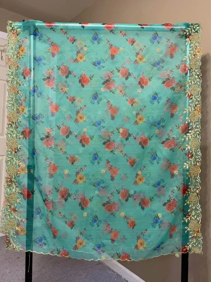 Soft Organza Embroidered Fancy Dupatta / Shawl, photo 2 of 4