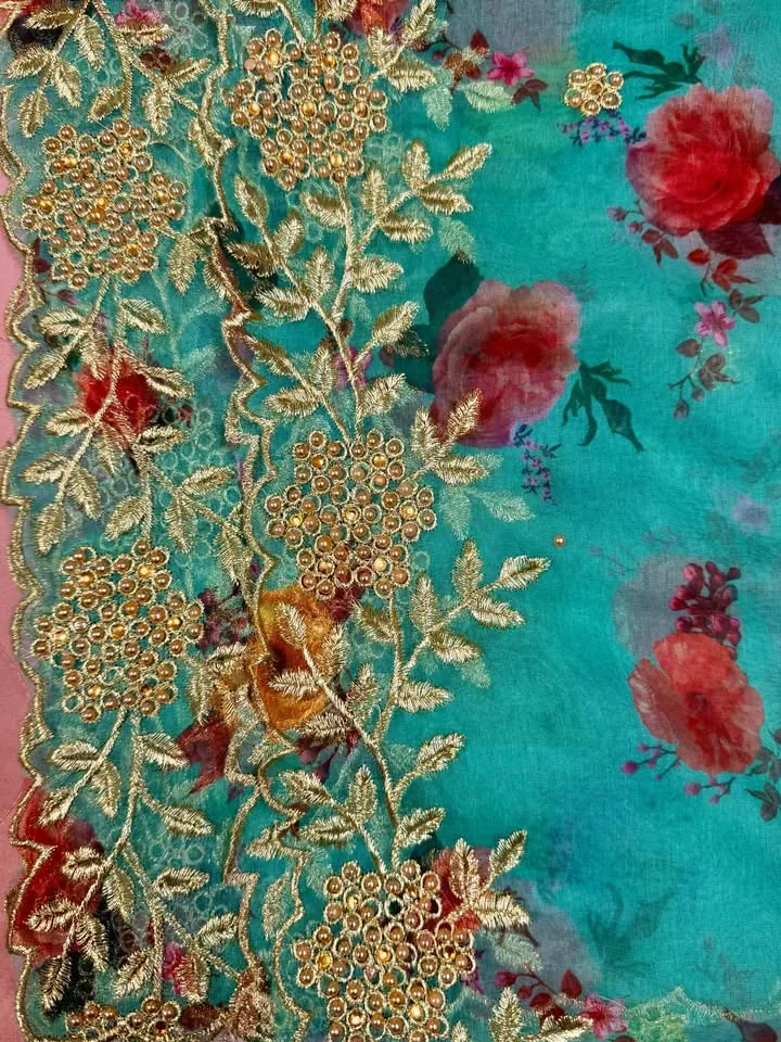 Soft Organza Embroidered Fancy Dupatta / Shawl, photo 4 of 4