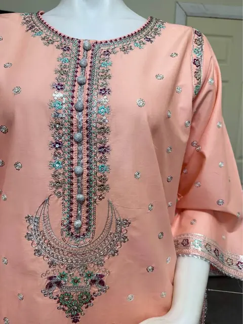 Cotton Party Wear Dress, photo 5