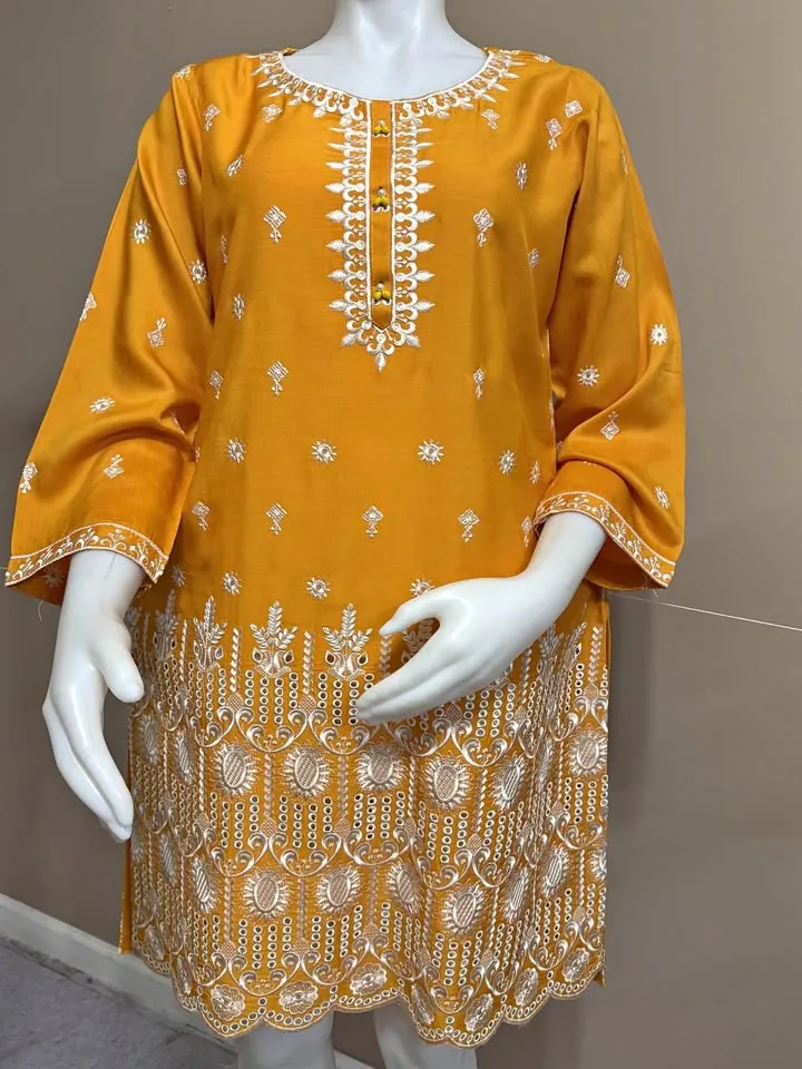 Viscose Chikankari Kurti / Top, photo 1 of 6