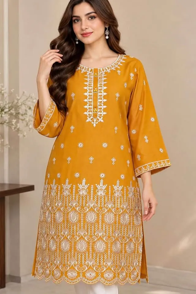 Viscose Chikankari Kurti / Top, photo 2 of 6