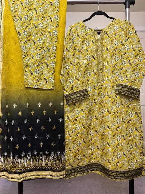 Branded Cotton Lawn 3-Piece Dress, photo 3