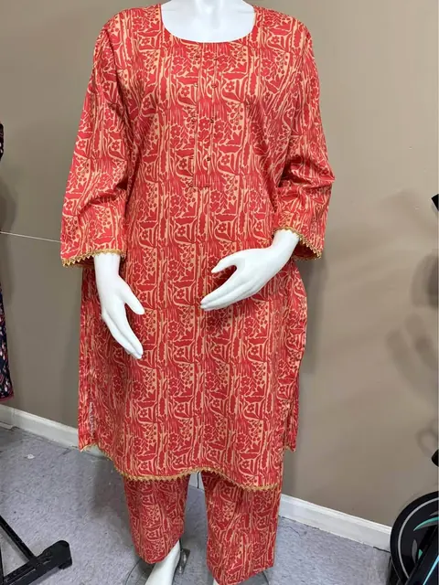 Stitched Lawn 2-Piece Pakistani Suit / Co-ord Set