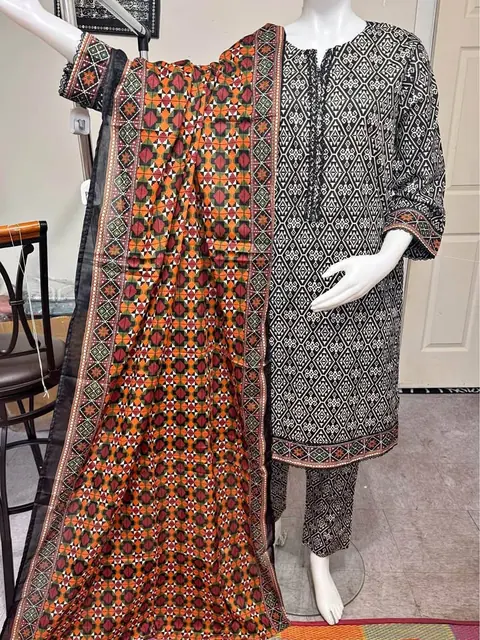 Branded Lawn Dress with Lawn Dupatta