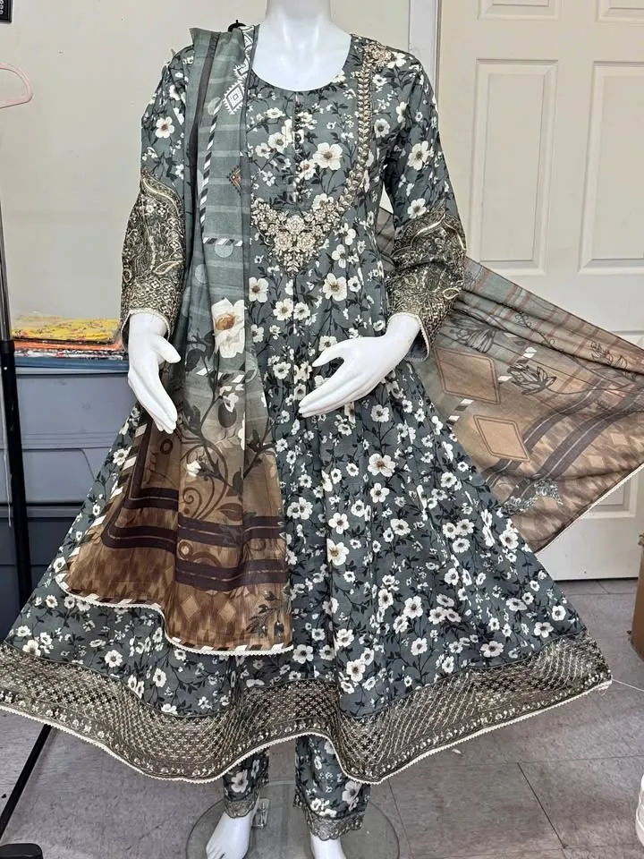 Doria Lawn Maxi Dress with Embroidered Motif, photo 1 of 5