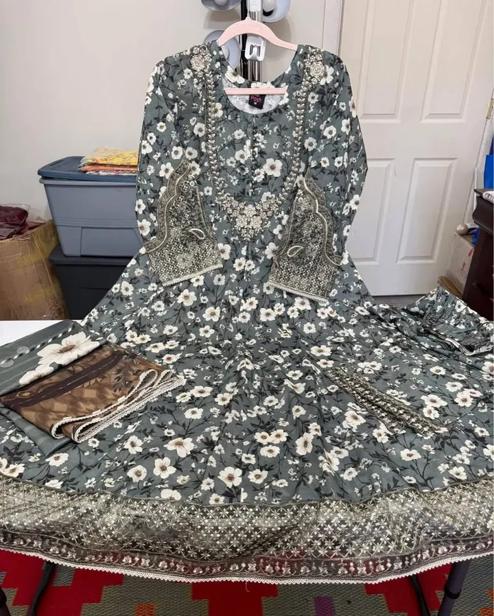 Doria Lawn Maxi Dress with Embroidered Motif, photo 2 of 5