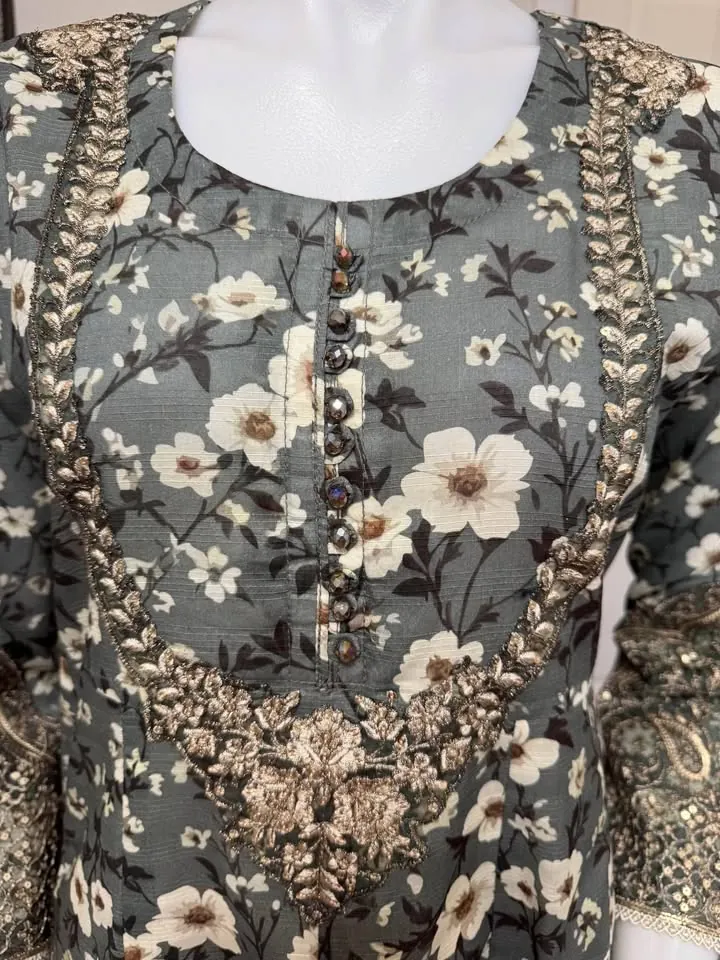 Doria Lawn Maxi Dress with Embroidered Motif, photo 4 of 5