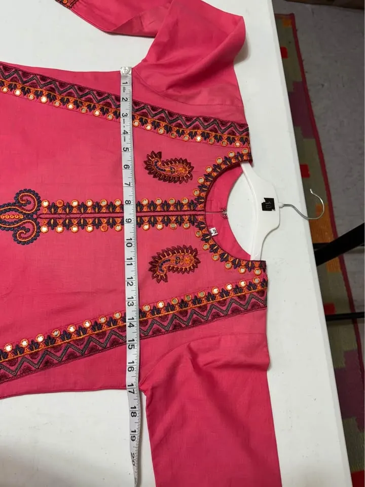 Pink Pakistani 3-Piece Suit for Little Girl, photo 2 of 5