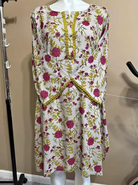 Plus Size Linen Kurti / Kurta, Stitched