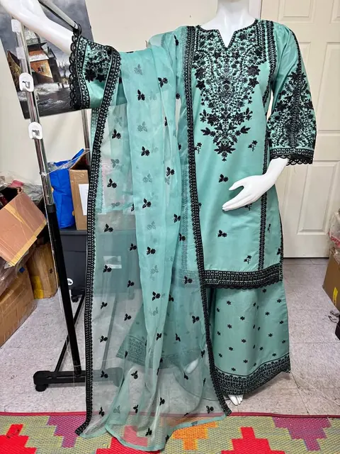 Cotton Party Wear Palazzo Dress