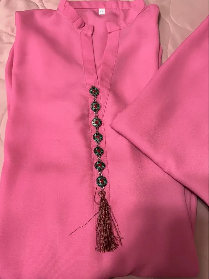 Pink Georgette Stitched Co-ord Set / 2-Piece Palazzo Suit, photo 4 of 4