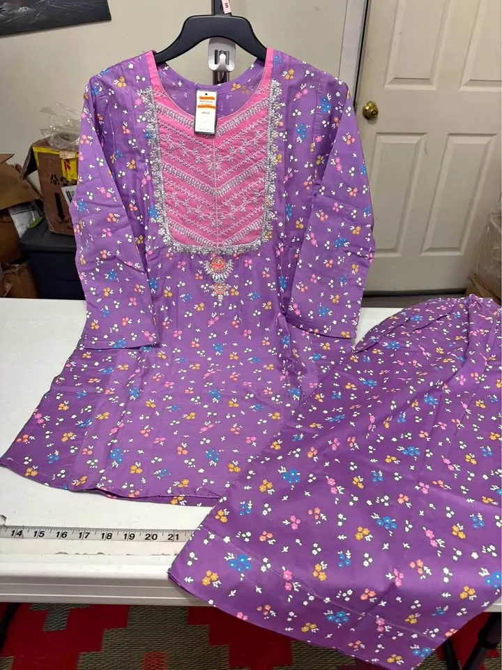Purple Girls' 2-Piece Dress, photo 1 of 5