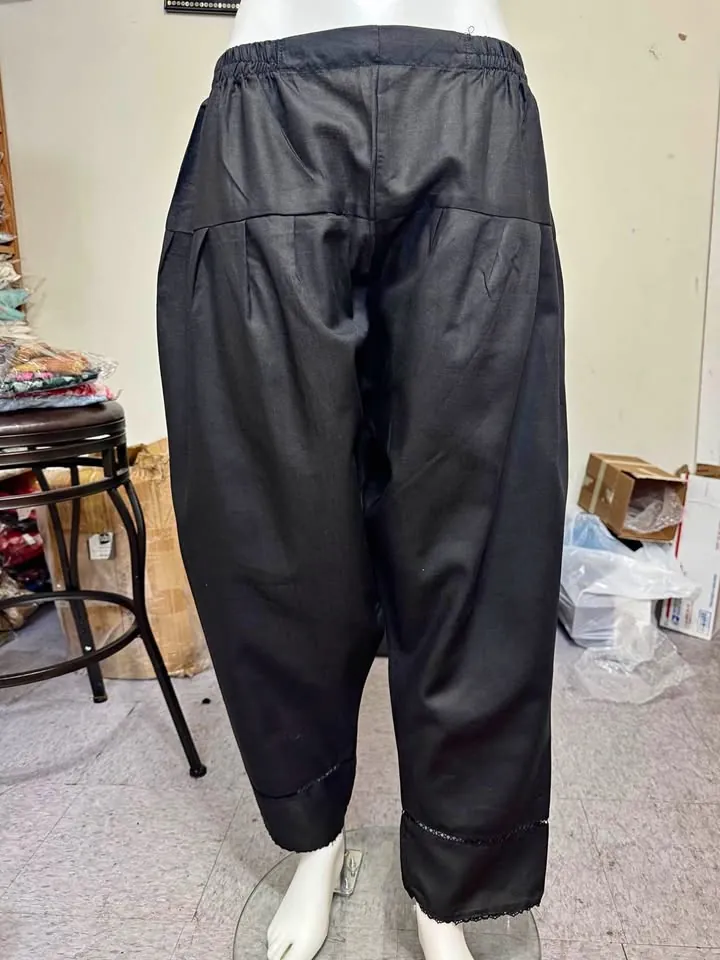 Black Cotton Ladies Shalwar / Pants, photo 1 of 5