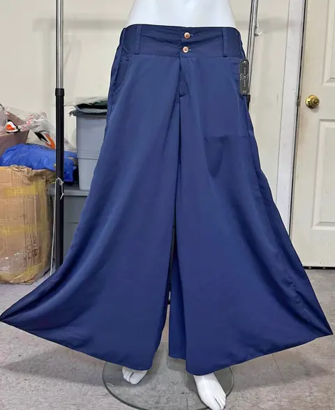 Blue Stylish Palazzo Pants with 2 Pockets