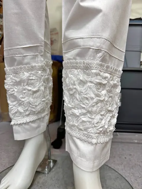White Stylish Cotton Pant